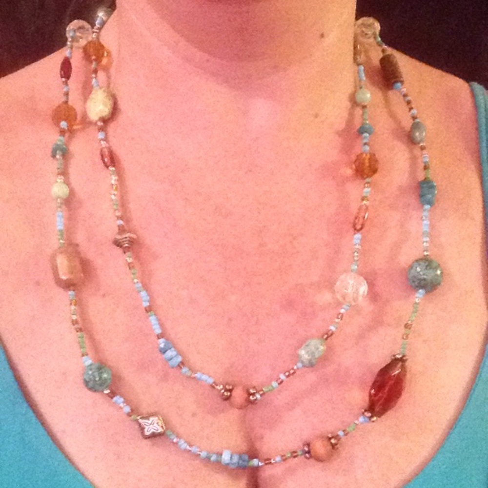 Cookie Lee Glass Bead Necklace/Bracelet